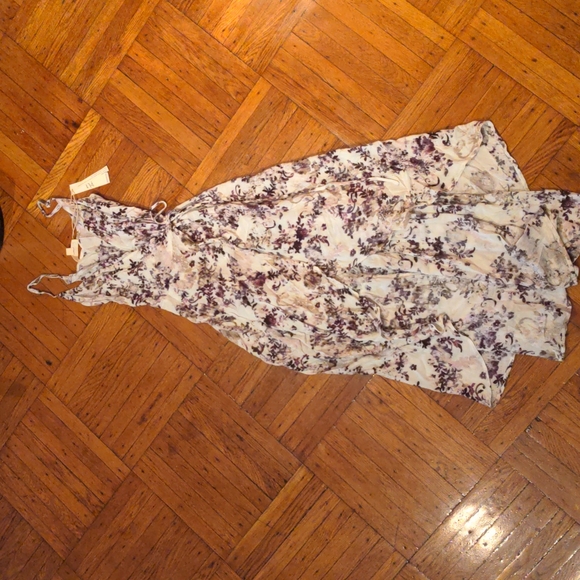 White and floral print midi wrap dress - Picture 3 of 4